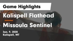 Kalispell Flathead  vs Missoula Sentinel  Game Highlights - Jan. 9, 2020