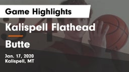 Kalispell Flathead  vs Butte  Game Highlights - Jan. 17, 2020