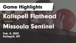 Kalispell Flathead  vs Missoula Sentinel  Game Highlights - Feb. 8, 2020