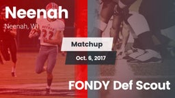 Matchup: Neenah  vs. FONDY Def Scout 2017