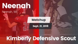 Matchup: Neenah  vs. Kimberly Defensive Scout 2018