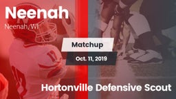 Matchup: Neenah  vs. Hortonville Defensive Scout 2019