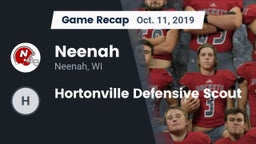 Recap: Neenah  vs. Hortonville Defensive Scout 2019