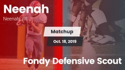 Matchup: Neenah  vs. Fondy Defensive Scout 2019