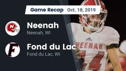 Recap: Neenah  vs. Fond du Lac  2019