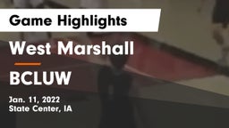 West Marshall  vs BCLUW  Game Highlights - Jan. 11, 2022