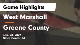West Marshall  vs Greene County  Game Highlights - Jan. 28, 2022