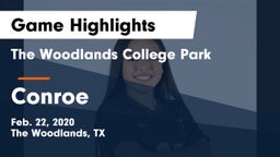 The Woodlands College Park  vs Conroe  Game Highlights - Feb. 22, 2020