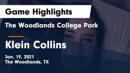 The Woodlands College Park  vs Klein Collins  Game Highlights - Jan. 19, 2021