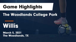The Woodlands College Park  vs Willis  Game Highlights - March 5, 2021