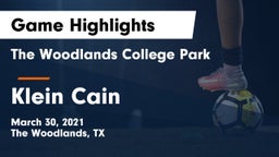 The Woodlands College Park  vs Klein Cain  Game Highlights - March 30, 2021