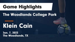 The Woodlands College Park  vs Klein Cain  Game Highlights - Jan. 7, 2023