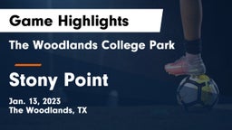 The Woodlands College Park  vs Stony Point  Game Highlights - Jan. 13, 2023
