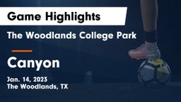 The Woodlands College Park  vs Canyon  Game Highlights - Jan. 14, 2023
