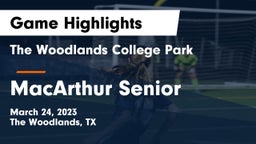 The Woodlands College Park  vs MacArthur Senior  Game Highlights - March 24, 2023