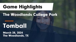 The Woodlands College Park  vs Tomball  Game Highlights - March 28, 2024