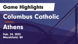 Columbus Catholic  vs Athens  Game Highlights - Feb. 24, 2023