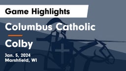 Columbus Catholic   vs Colby  Game Highlights - Jan. 5, 2024