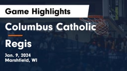 Columbus Catholic   vs Regis  Game Highlights - Jan. 9, 2024
