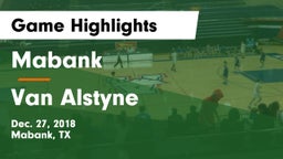 Mabank  vs Van Alstyne  Game Highlights - Dec. 27, 2018
