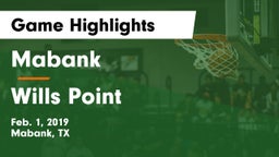 Mabank  vs Wills Point  Game Highlights - Feb. 1, 2019