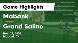 Mabank  vs Grand Saline  Game Highlights - Nov. 28, 2020