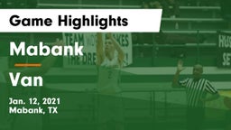 Mabank  vs Van  Game Highlights - Jan. 12, 2021