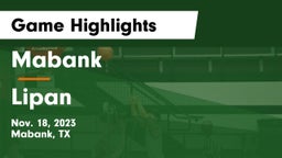 Mabank  vs Lipan  Game Highlights - Nov. 18, 2023