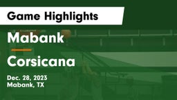 Mabank  vs Corsicana  Game Highlights - Dec. 28, 2023