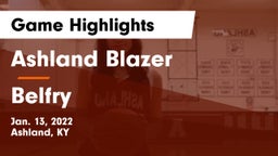 Ashland Blazer  vs Belfry Game Highlights - Jan. 13, 2022