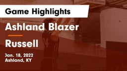 Ashland Blazer  vs Russell  Game Highlights - Jan. 18, 2022