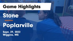 Stone  vs Poplarville Game Highlights - Sept. 29, 2022