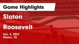Slaton  vs Roosevelt  Game Highlights - Jan. 4, 2022