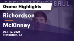 Richardson  vs McKinney  Game Highlights - Dec. 12, 2020