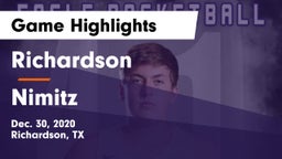 Richardson  vs Nimitz  Game Highlights - Dec. 30, 2020