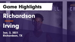 Richardson  vs Irving  Game Highlights - Jan. 2, 2021