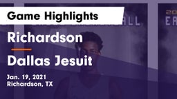 Richardson  vs Dallas Jesuit  Game Highlights - Jan. 19, 2021