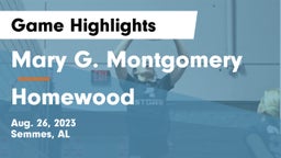 Mary G. Montgomery  vs Homewood  Game Highlights - Aug. 26, 2023