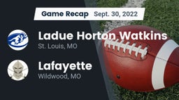 Recap: Ladue Horton Watkins  vs. Lafayette  2022