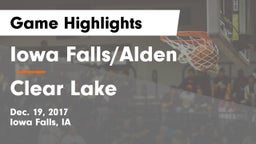 Iowa Falls/Alden  vs Clear Lake  Game Highlights - Dec. 19, 2017