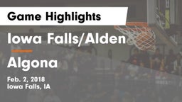Iowa Falls/Alden  vs Algona  Game Highlights - Feb. 2, 2018