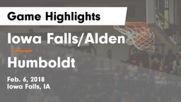 Iowa Falls/Alden  vs Humboldt  Game Highlights - Feb. 6, 2018