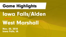 Iowa Falls/Alden  vs West Marshall  Game Highlights - Nov. 20, 2018