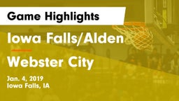 Iowa Falls/Alden  vs Webster City  Game Highlights - Jan. 4, 2019