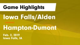 Iowa Falls/Alden  vs Hampton-Dumont  Game Highlights - Feb. 2, 2019