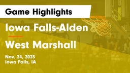 Iowa Falls-Alden  vs West Marshall  Game Highlights - Nov. 24, 2023