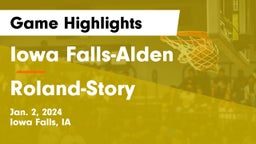 Iowa Falls-Alden  vs Roland-Story  Game Highlights - Jan. 2, 2024