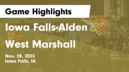 Iowa Falls-Alden  vs West Marshall  Game Highlights - Nov. 28, 2023