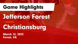 Jefferson Forest  vs Christiansburg Game Highlights - March 13, 2023