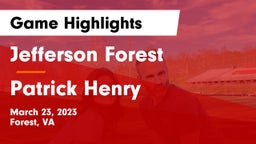 Jefferson Forest  vs Patrick Henry  Game Highlights - March 23, 2023